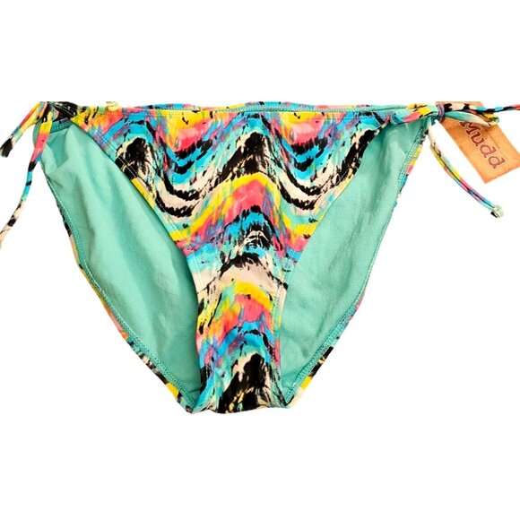 Bright Multicolor Halter Tankini Swimsuit With Tie-Side Bikini Bottoms‎ Size S - Picture 5 of 16